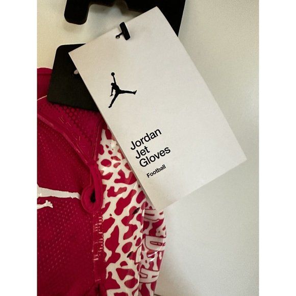 Nike Jordan Jet 7.0 Football Gloves Pink White Breast Cancer October Size M - Picture 3 of 4